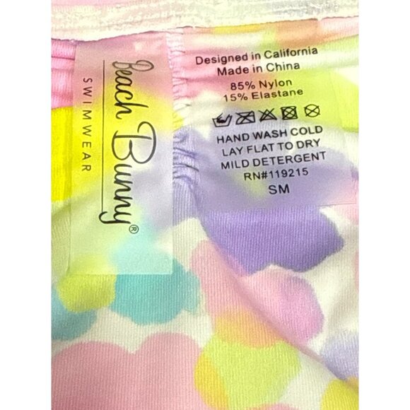 NEW Beach Bunny Women's Bikini Kate Full Bottom Swim Floral Size Small Pastel - Picture 5 of 6